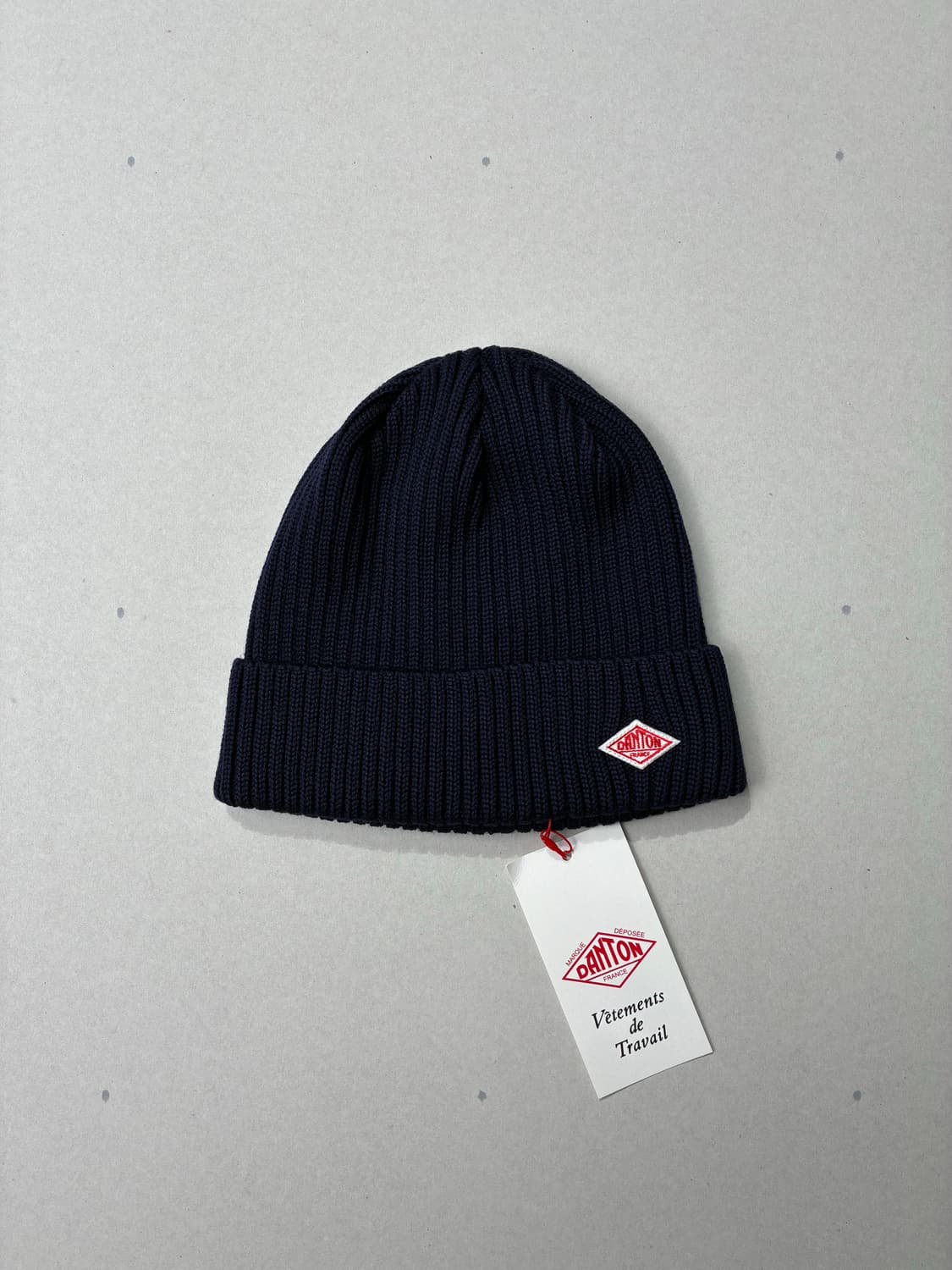 DANTON 단톤 울 립 니트 비니 네이비 상품이미지1