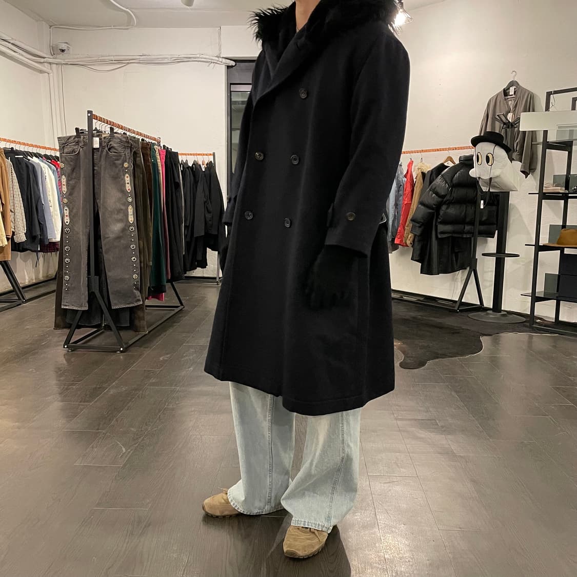 요지야마모토 오버사이즈 더블 코트 상품이미지4