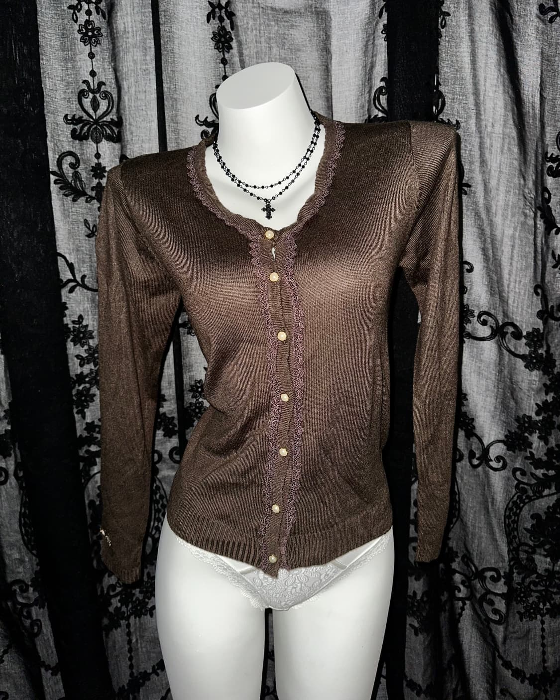 Brown lovely cardigan 상품이미지2