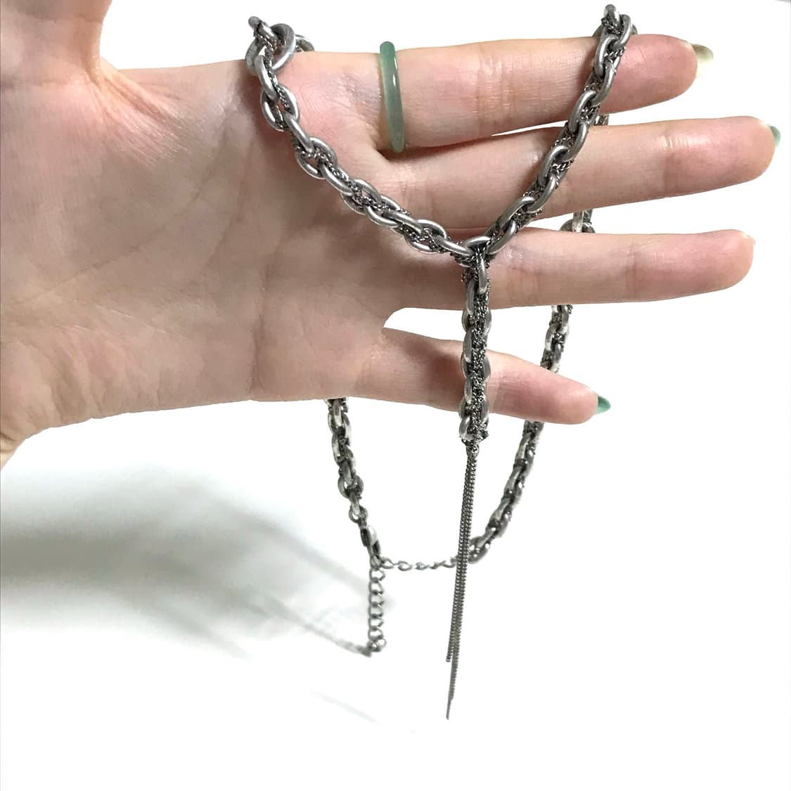 일본 빈티지 드롭 체인 목걸이 락시크 고스 로리 펑크 갸루 그런지 로걀 상품이미지2