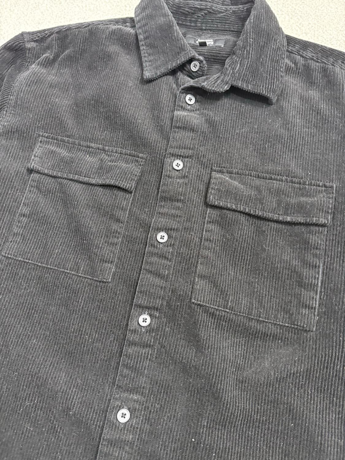 무신사 스탠다드 코듀로이 셔츠 블랙 상품이미지6