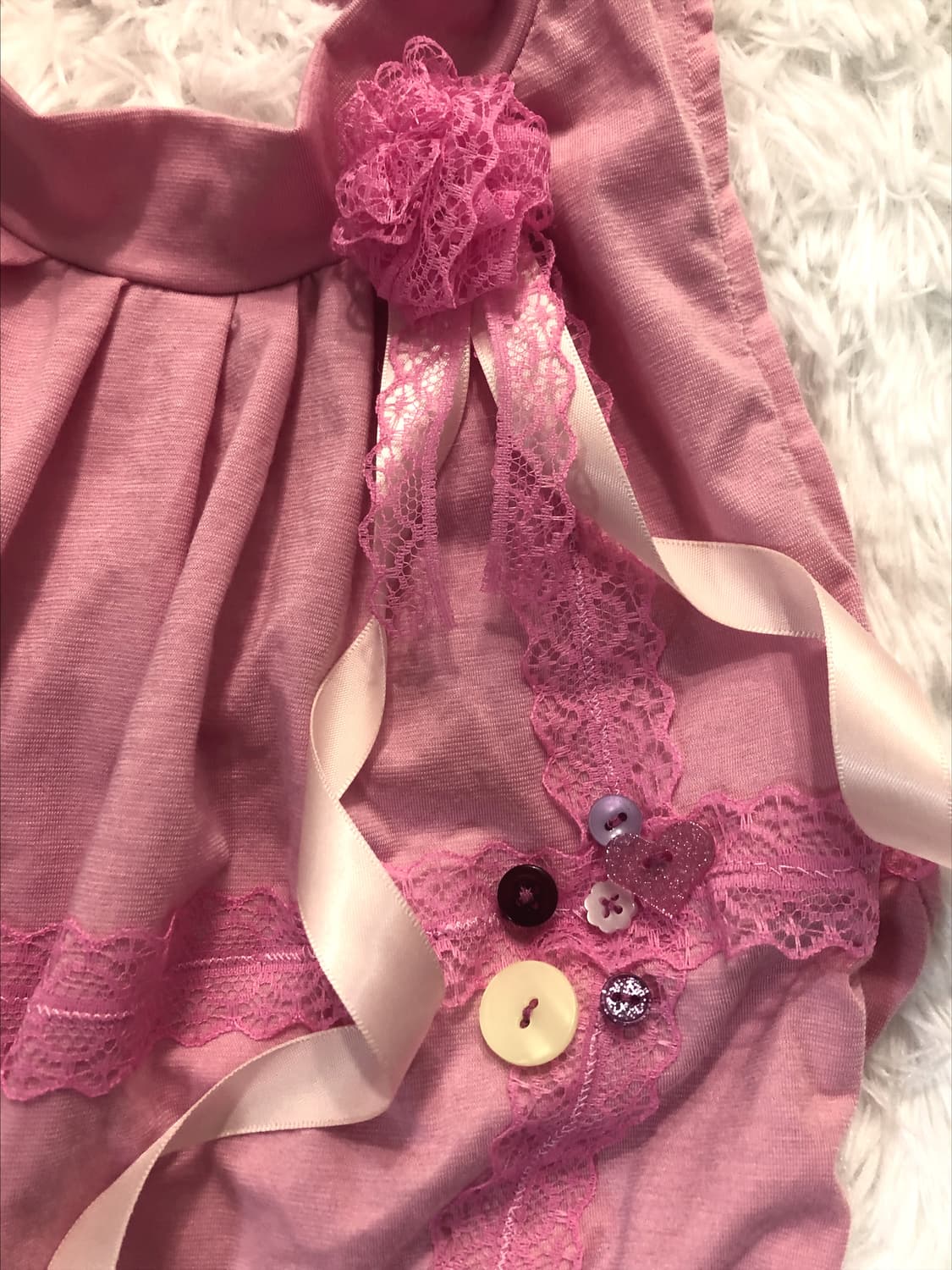 Pink button lace sleeveless 상품이미지3