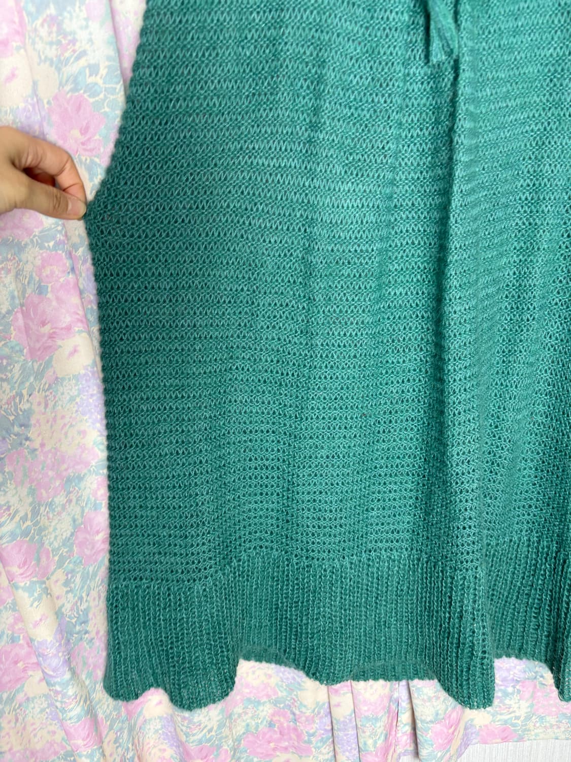 그린 니트 나시 원피스 상품이미지7