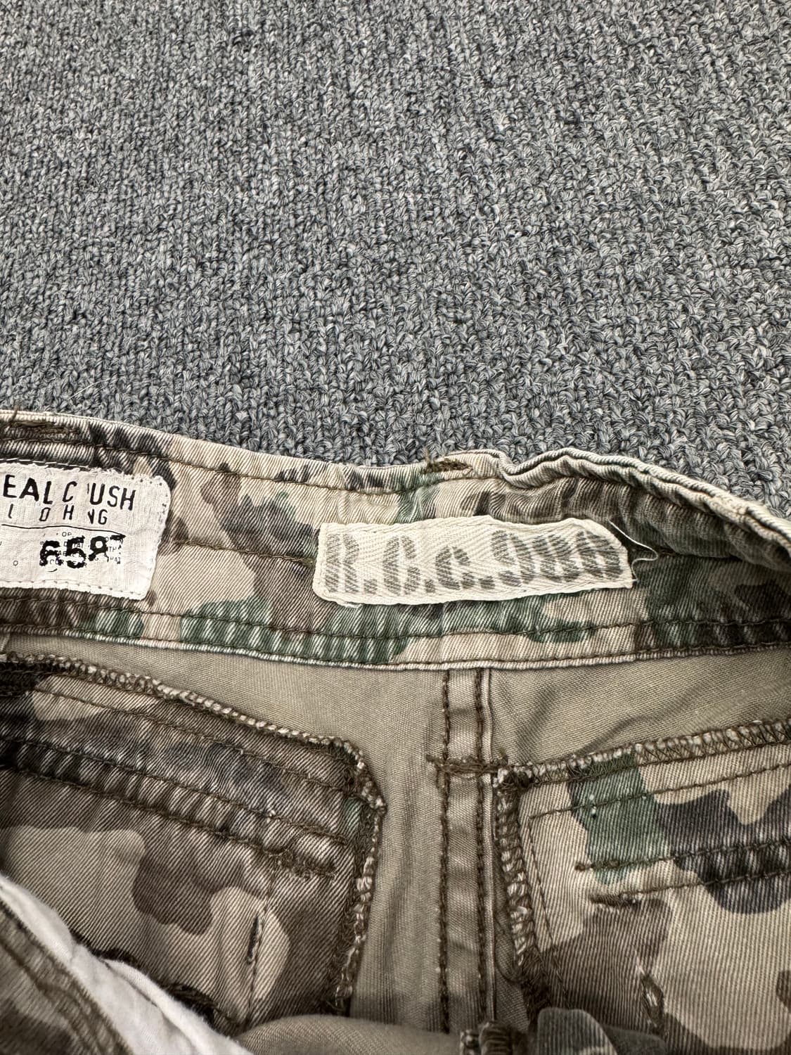 OS)R.C.c 986 빈티지 카모플라쥬 멀티 포켓 카고팬츠 상품이미지5