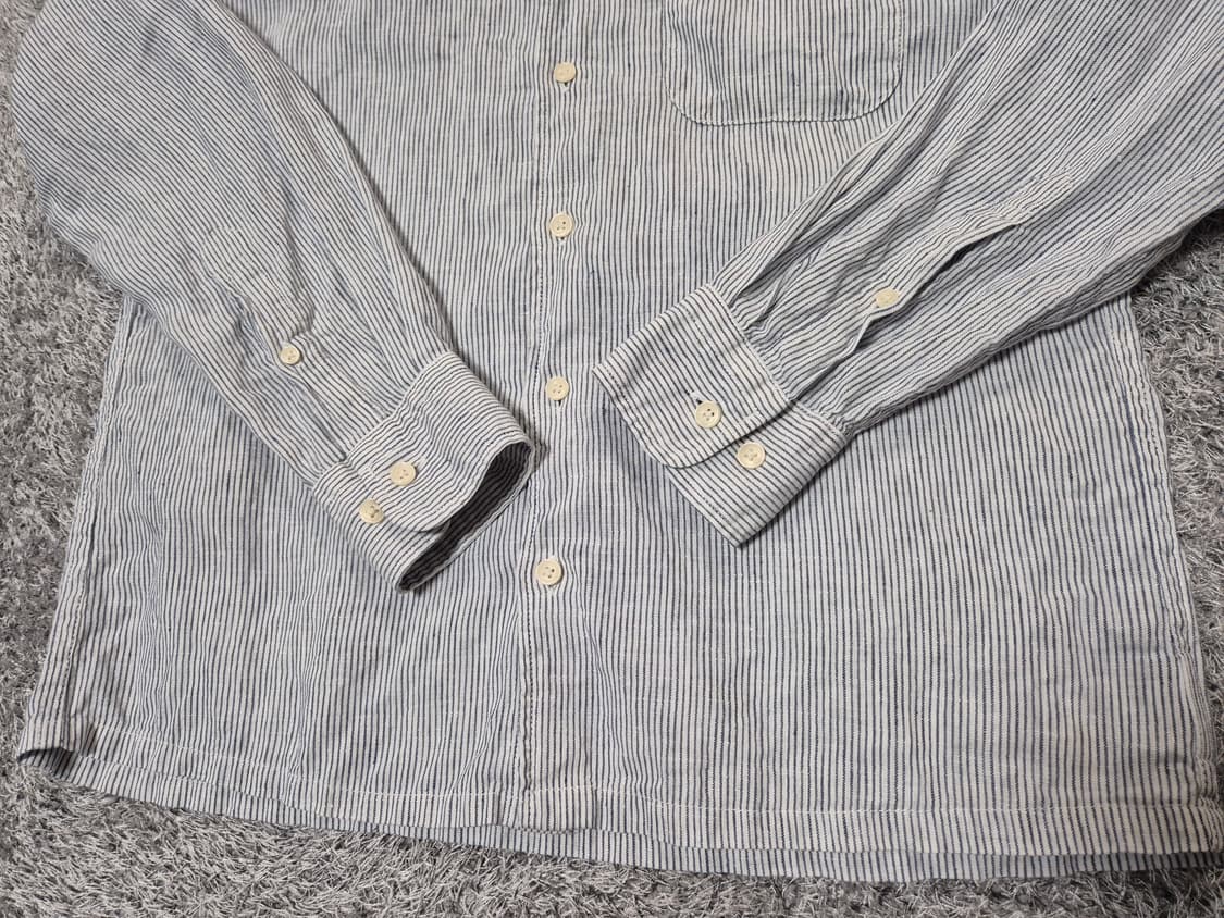 유니클로 여성 스트라이프 린넨 셔츠 M 상품이미지4