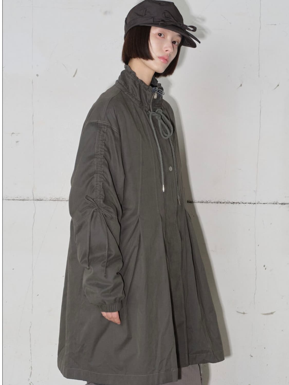 타입서비스 Pleated Fleece Long Jumper 차콜 상품이미지2