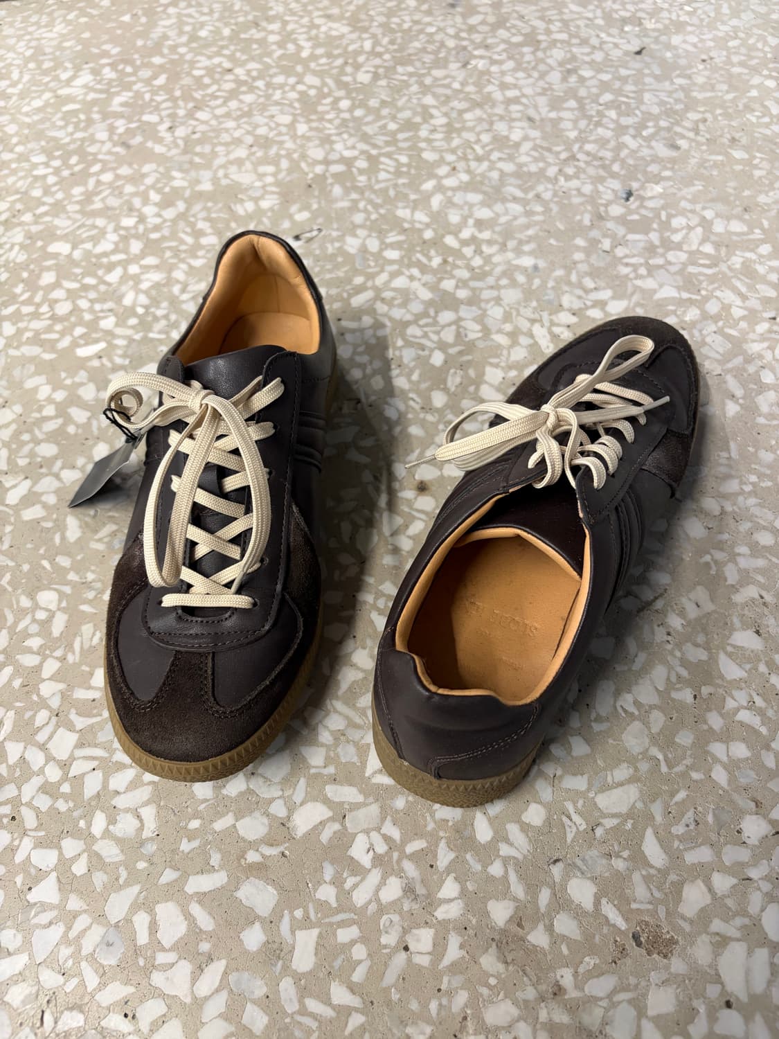 Vintage Chocolate Brown Leather Sneakers 상품이미지6
