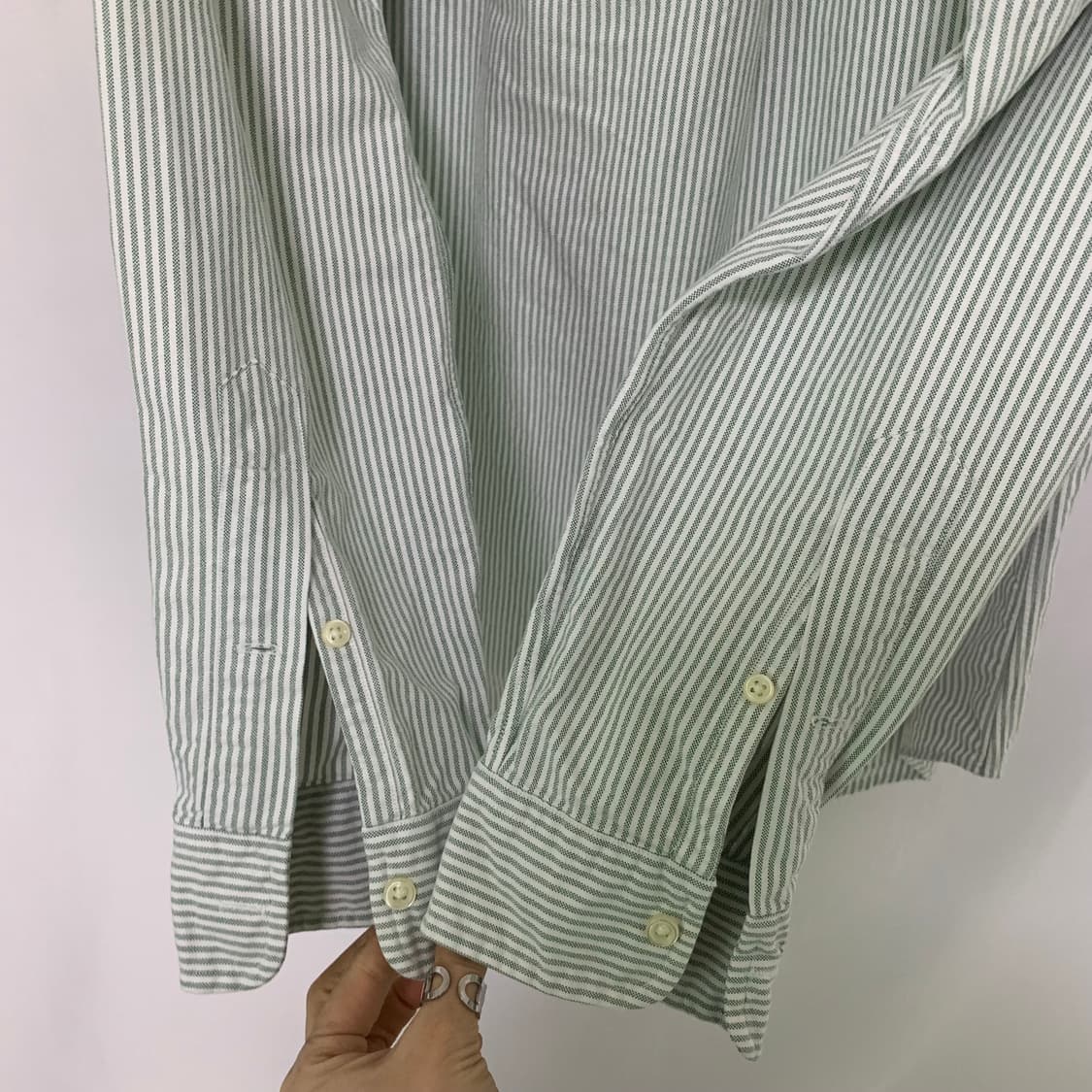 폴로 랄프로렌 스트라이프 민트 셔츠 M 남녀공용 상품이미지4