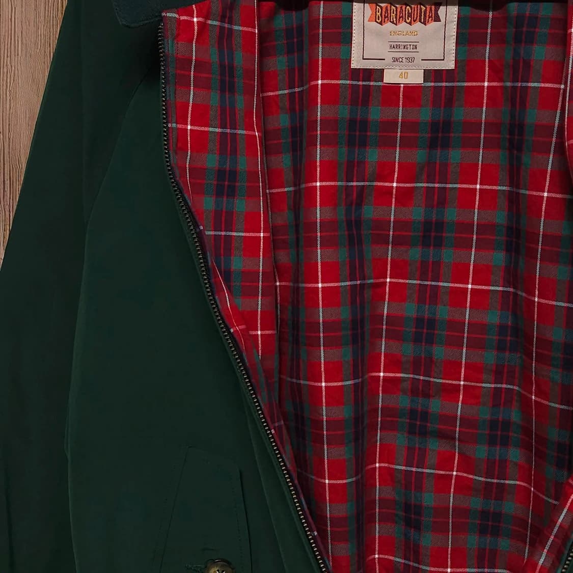95~100)BARACUTA 바라쿠타 G9 해링턴 자켓 다크그린 상품이미지5