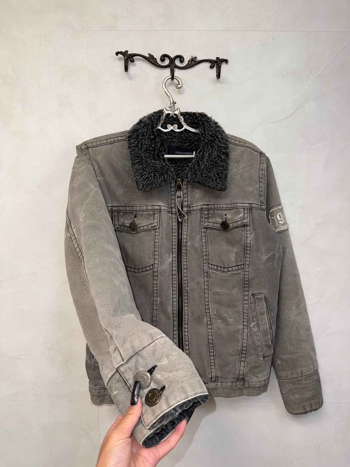 Dsquared2 gray denim tie dye fur mustang 상품이미지2