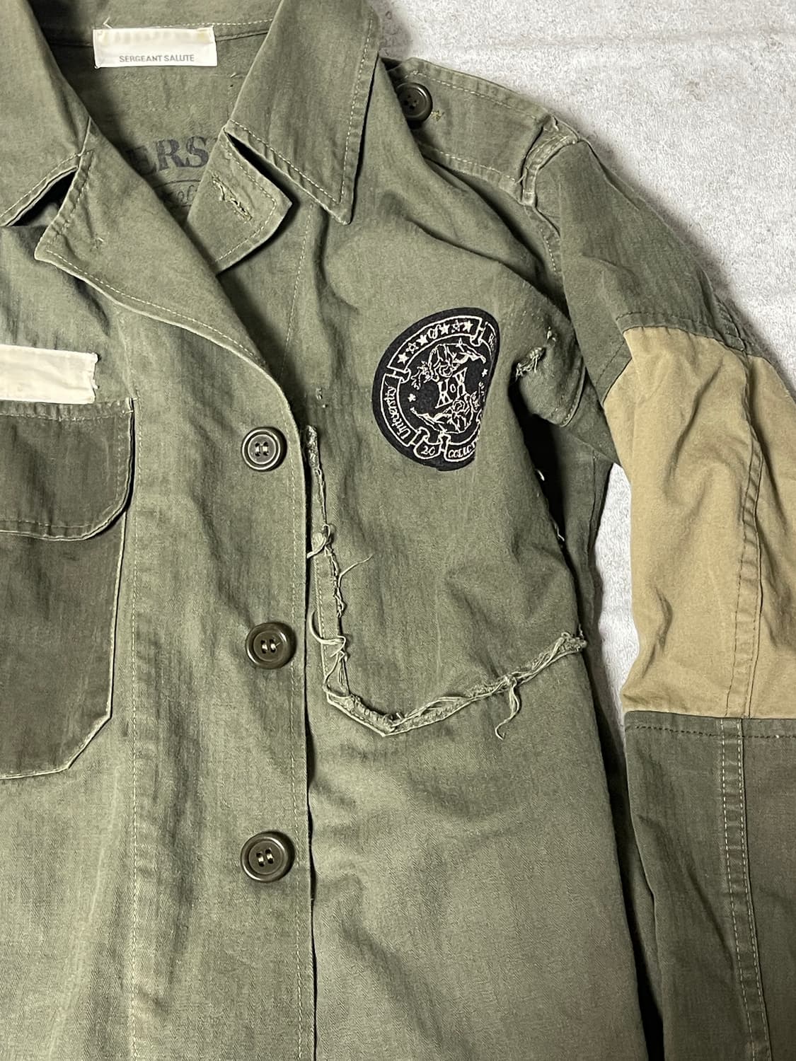 (Sergeant salutes)patchwork military shi 상품이미지3