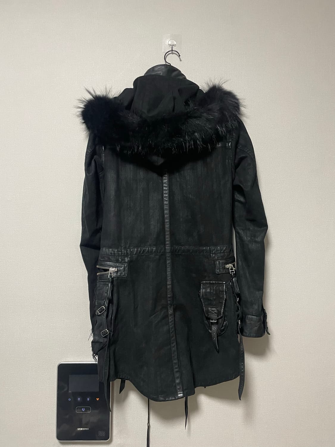(6월29일 까지)Kmrii 가죽 패치 왁스 데님 야상 2사이즈 상품이미지2