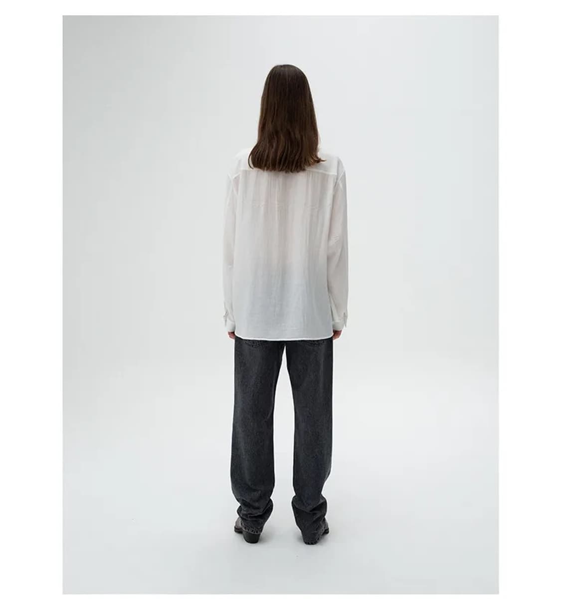 [쿠어] 릴렉스드 워싱 진 (그레이) L 상품이미지5