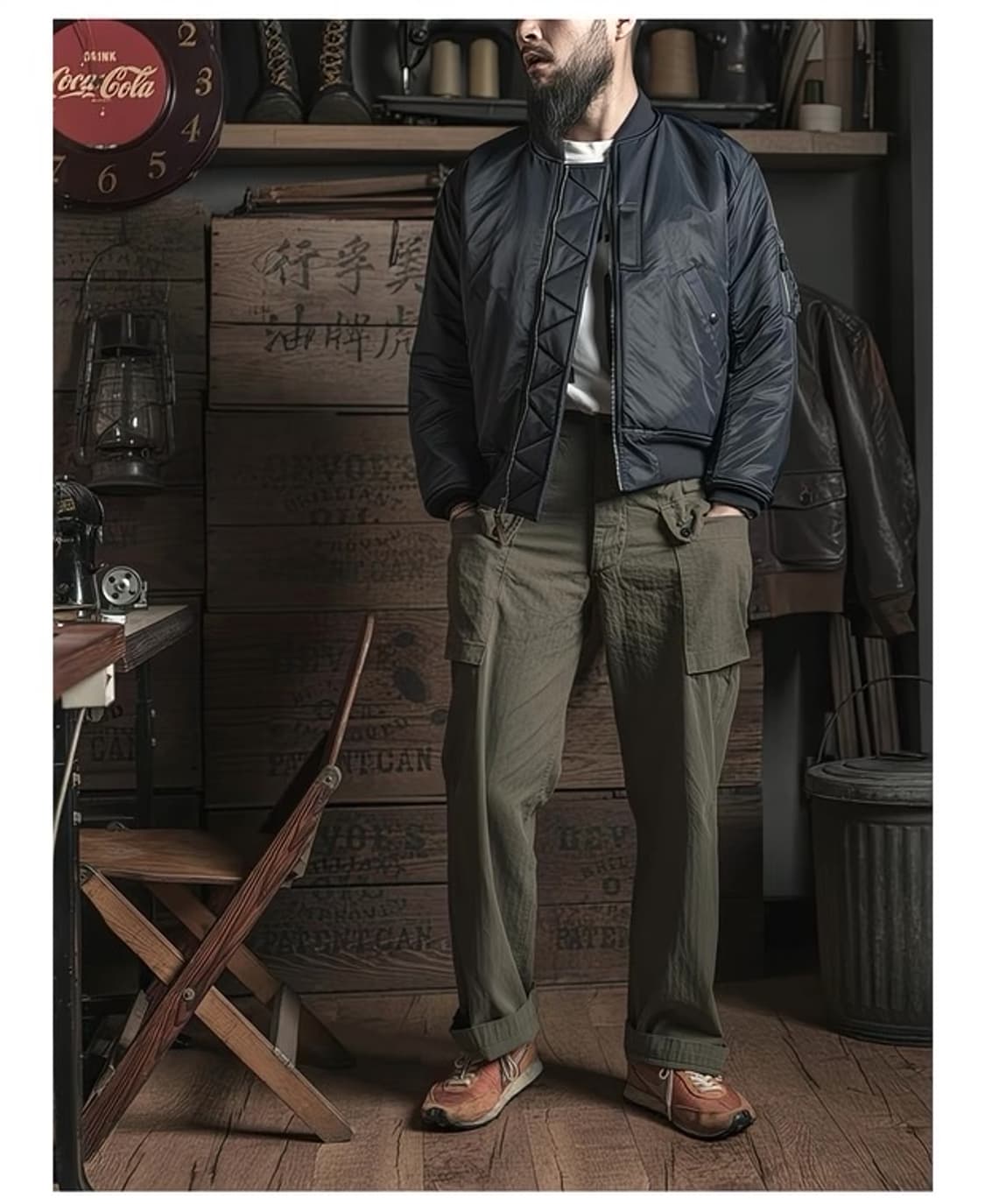 브론슨 BRONSON B-15C MOD 플라이트 자켓 네이비 XL(42) 상품이미지3