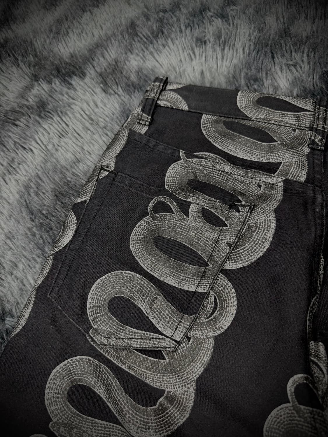 Hysteric Glamour 파이톤 패턴 블랙 스키니 팬츠 상품이미지8