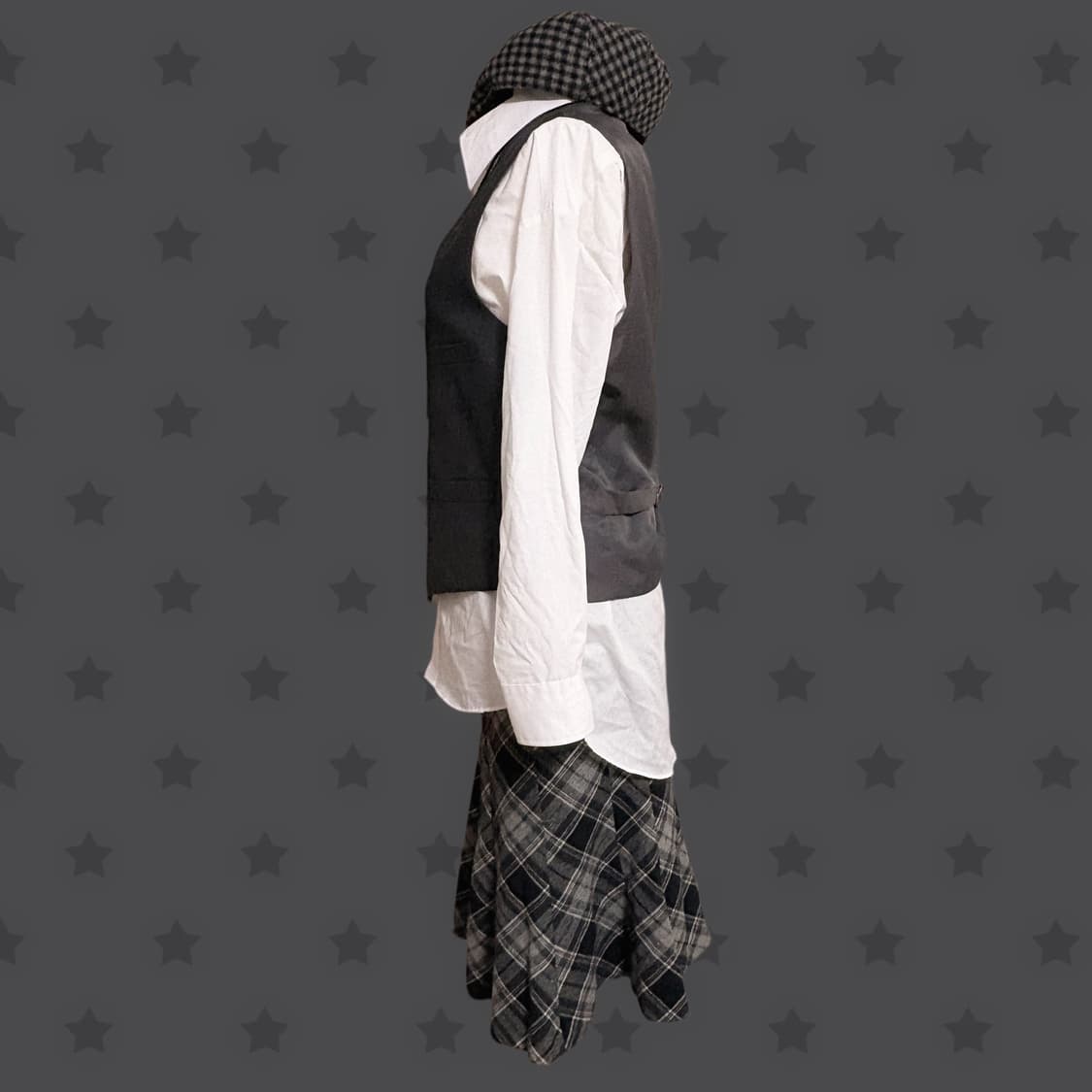 코코모리 블랙 프레피 미국 하이틴 핀터깔 라코스테 헌팅캡 대장 코디세트 상품이미지3