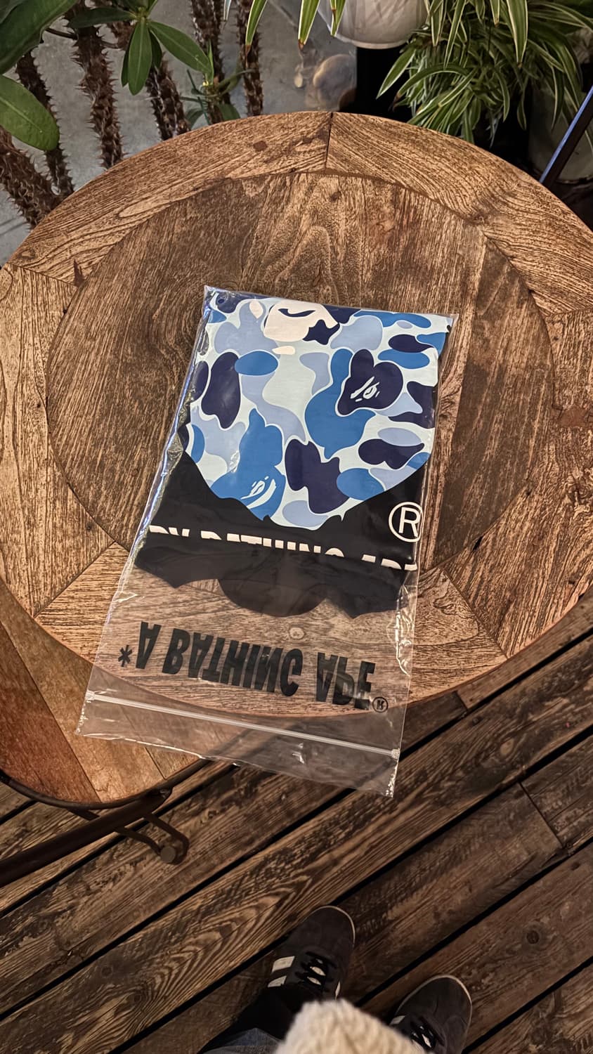 베이프 블루카모 반팔 L 새상품 상품이미지3