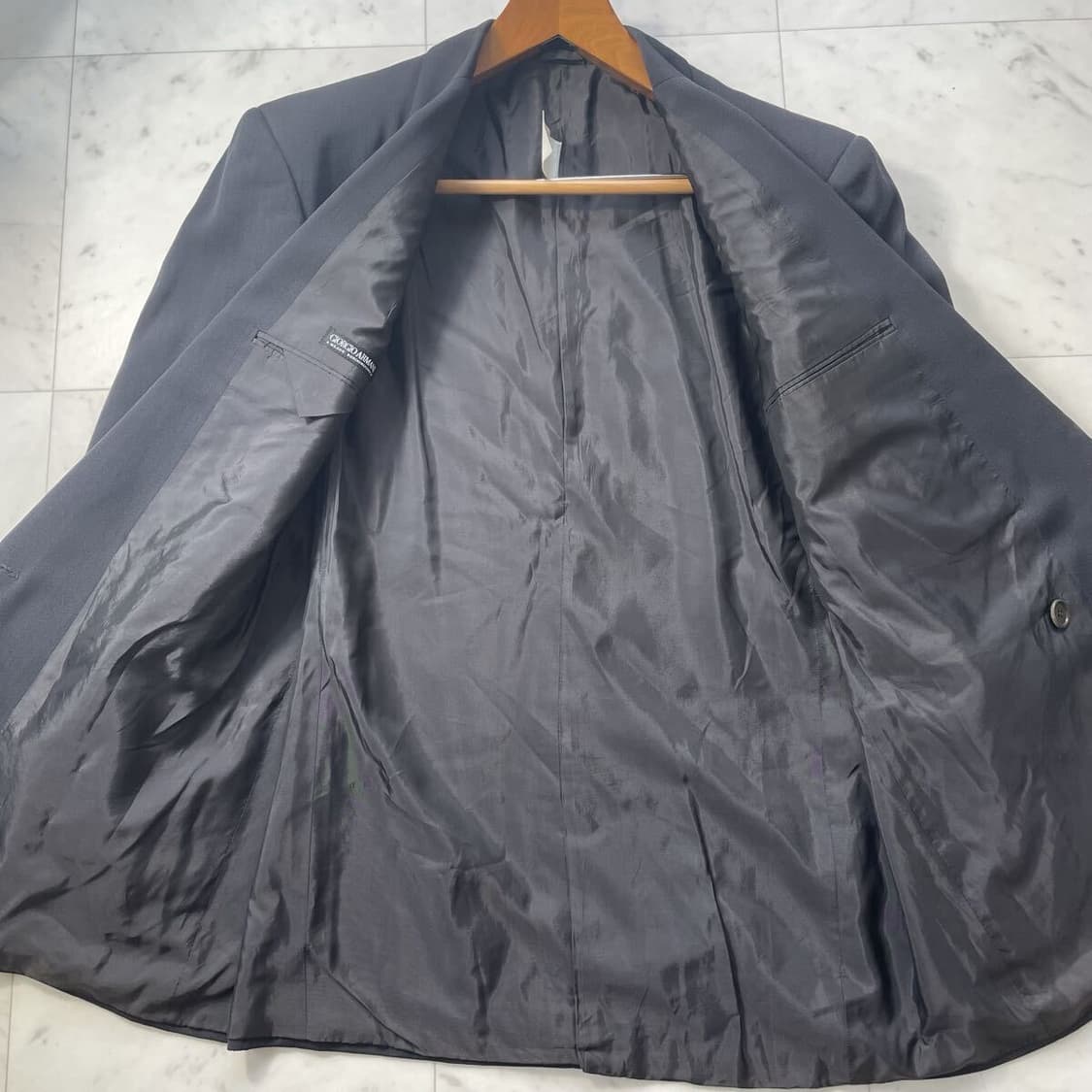 조르지오 아르마니 블랙라벨 차콜그레이 셋업 수트 더블수트 드라이완 50사 상품이미지6