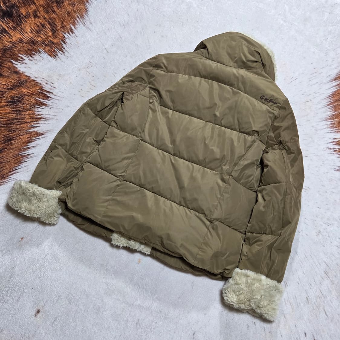 게스 퍼 카라 하이넥 패딩 점퍼 상품이미지5