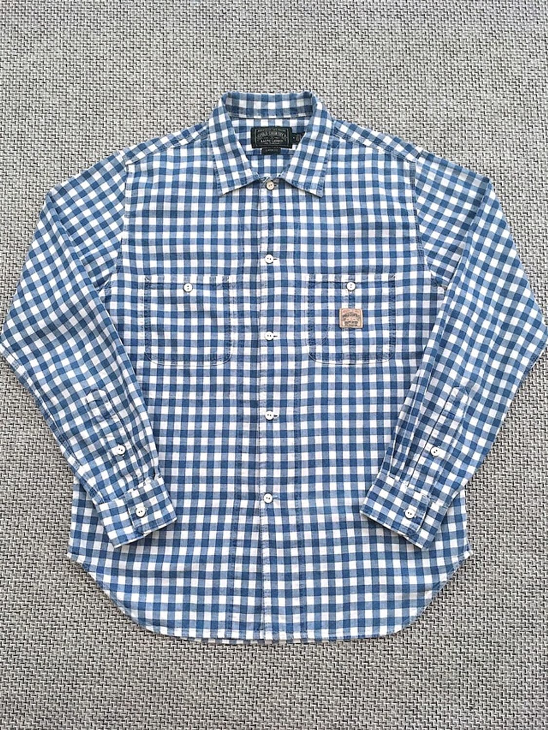 Blue gingham check workshirts 상품이미지7