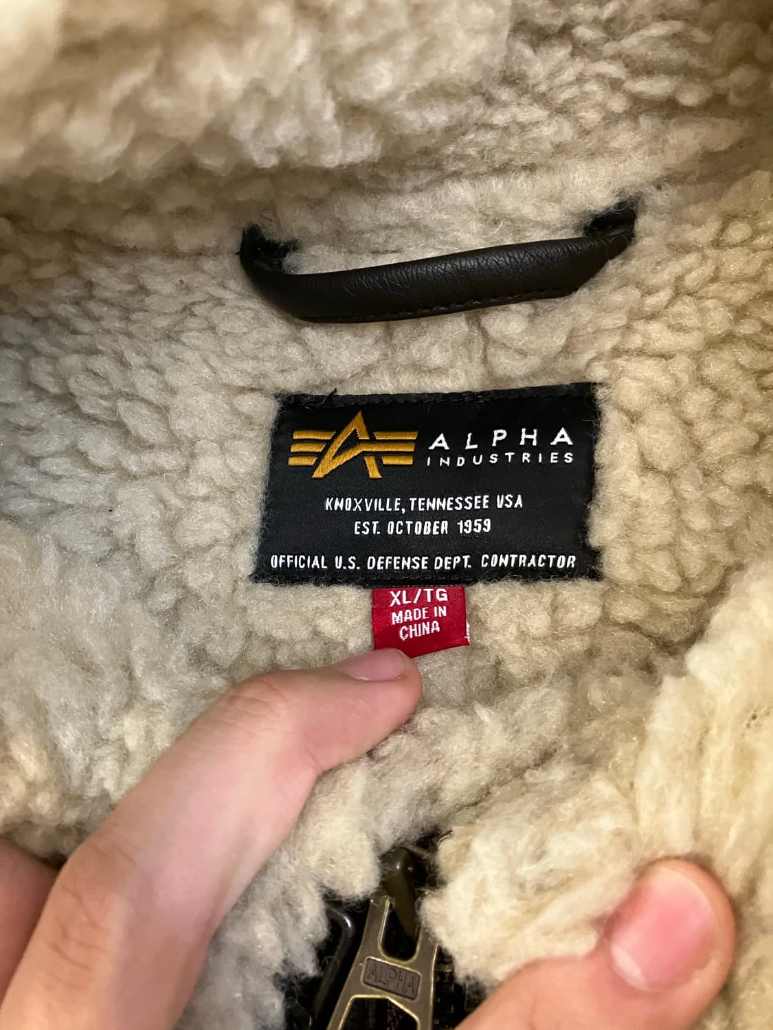 알파인더스트리 B-3 무스탕 자켓 브라운 상품이미지6