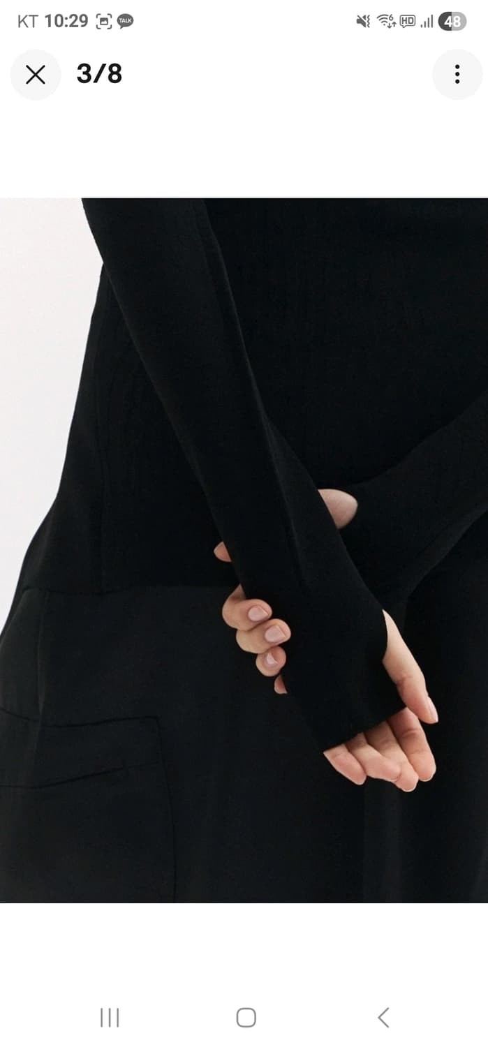 Y-3 아디다스 요지 야마모토 잉건 컷아웃 니트 탑 블랙  상품이미지3