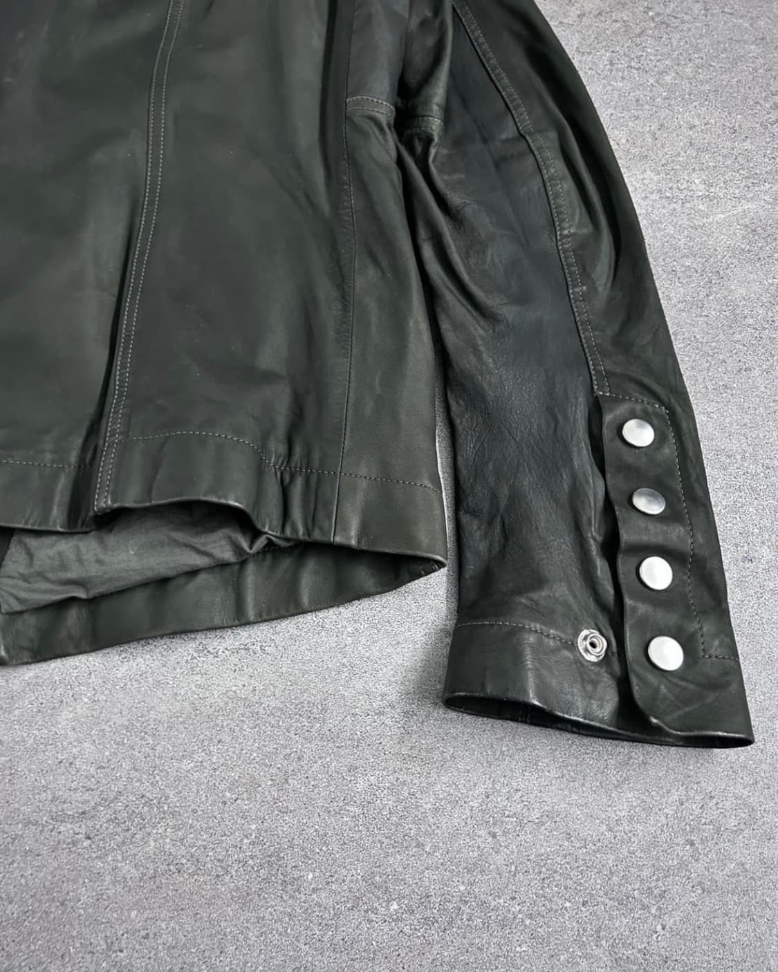 [52] 릭오웬스 몰리노 사선 레더 자켓 상품이미지9