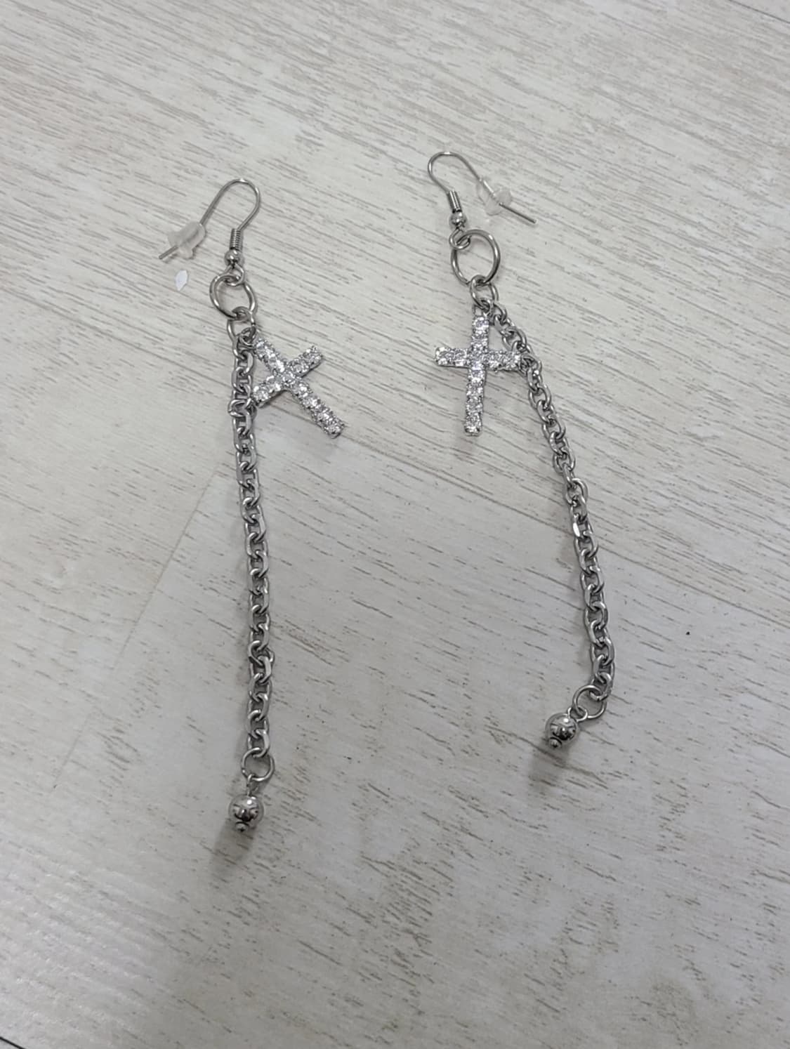 레체빈 십자가 서지컬스틸 귀걸이 상품이미지1