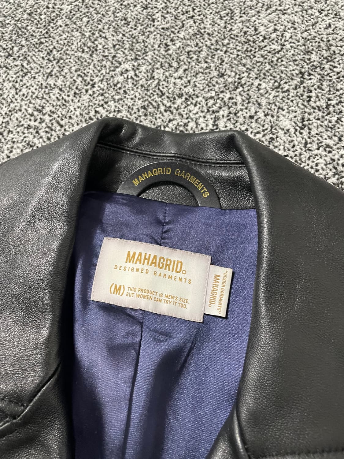 빈티지9. 마하그리드 스트릿 양가죽 리얼레더 라이더 가죽자켓 블랙 상품이미지2