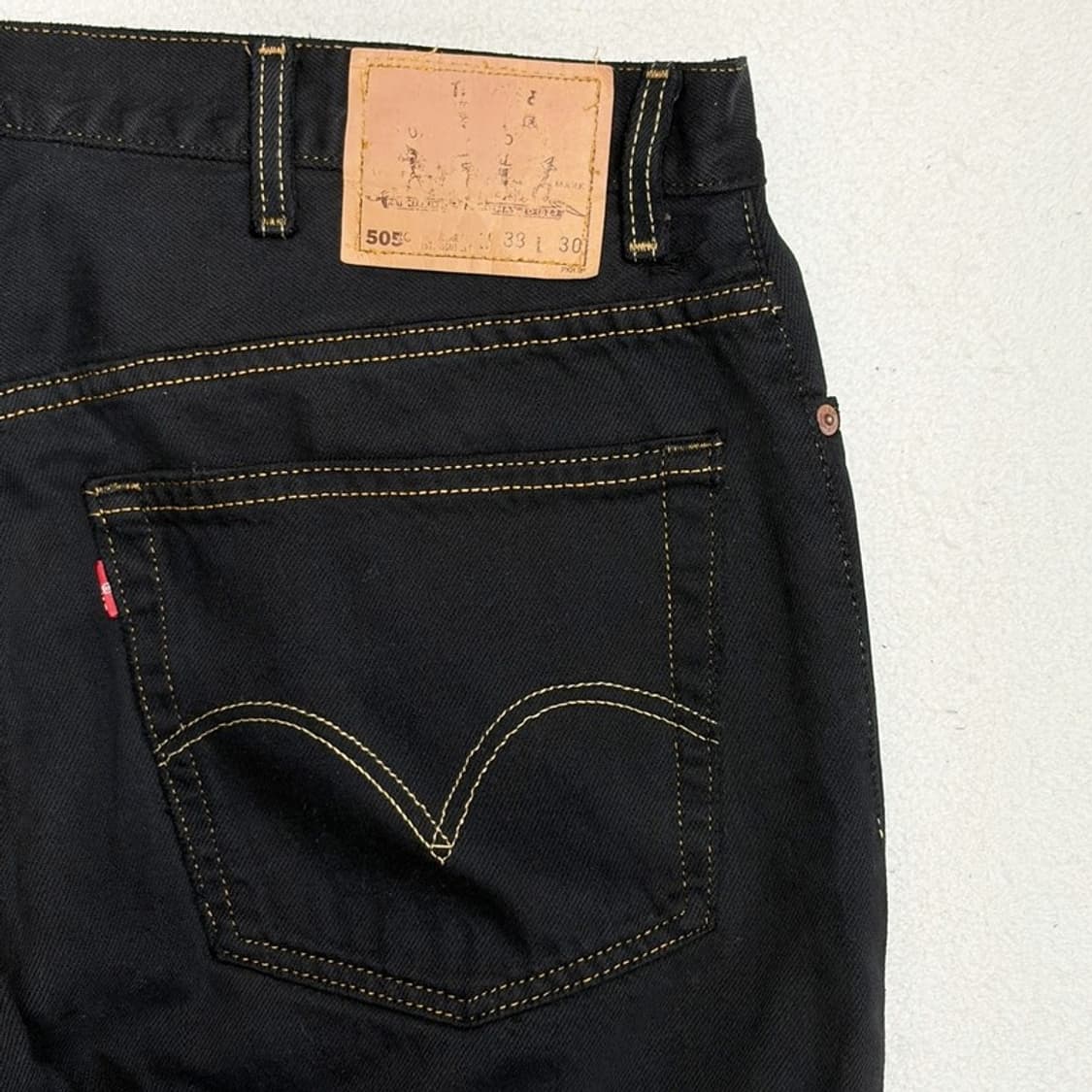 LEVI'S 505 블랙 스티치 팬츠 38-32 상품이미지6