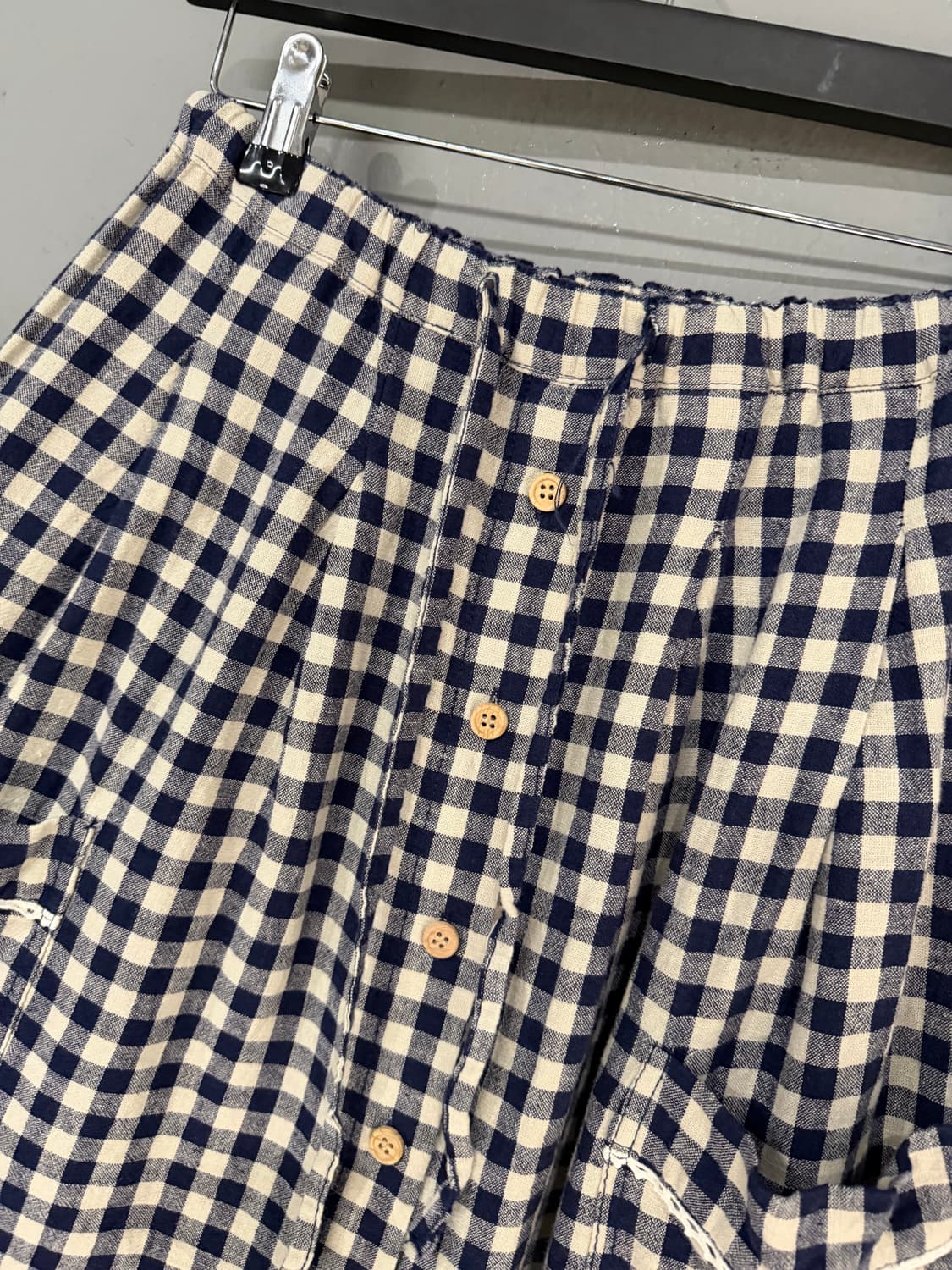 pocket point button-up check skirt 상품이미지9