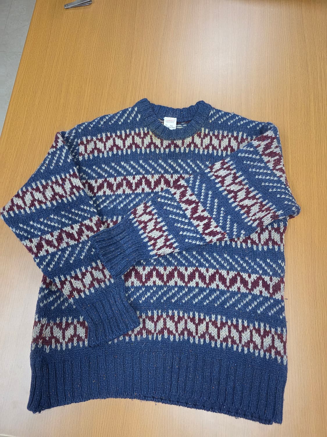 세인트 마이클 영국산 페어아일 울 니트 빈티지 스웨터 100 상품이미지1