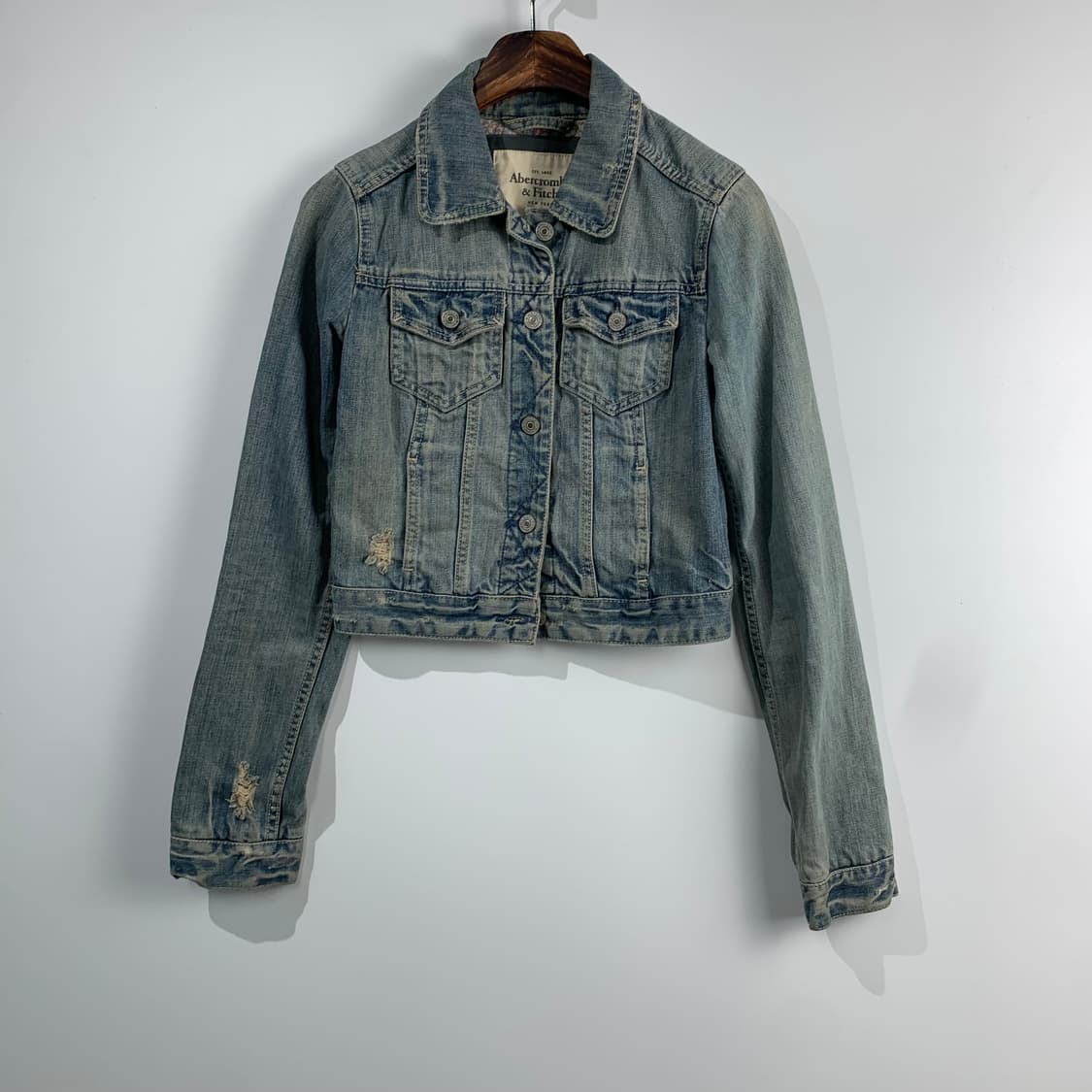 아베크롬비 포켓 워싱 데님 자켓 상품이미지2