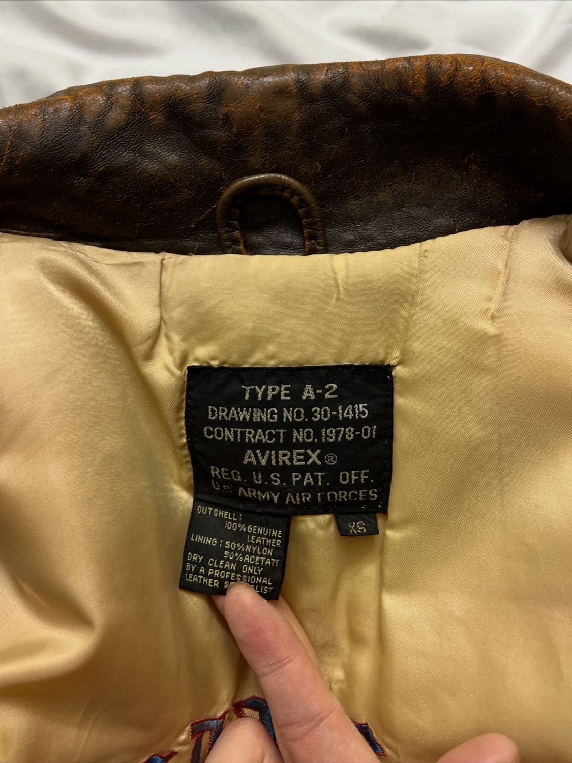 아비렉스 A-2 가죽자켓 상품이미지6