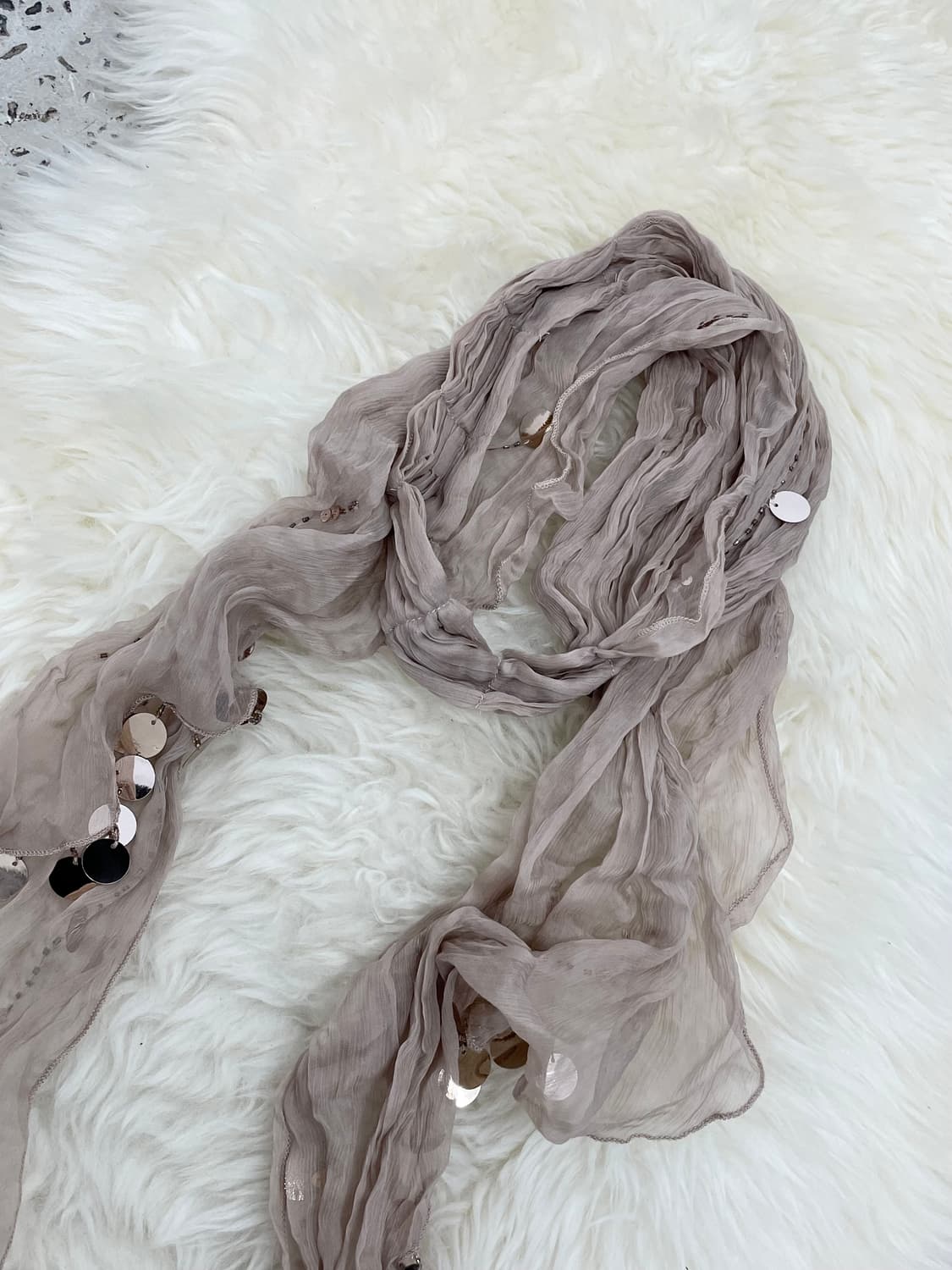 페어리 실크 비즈 머플러 상품이미지5