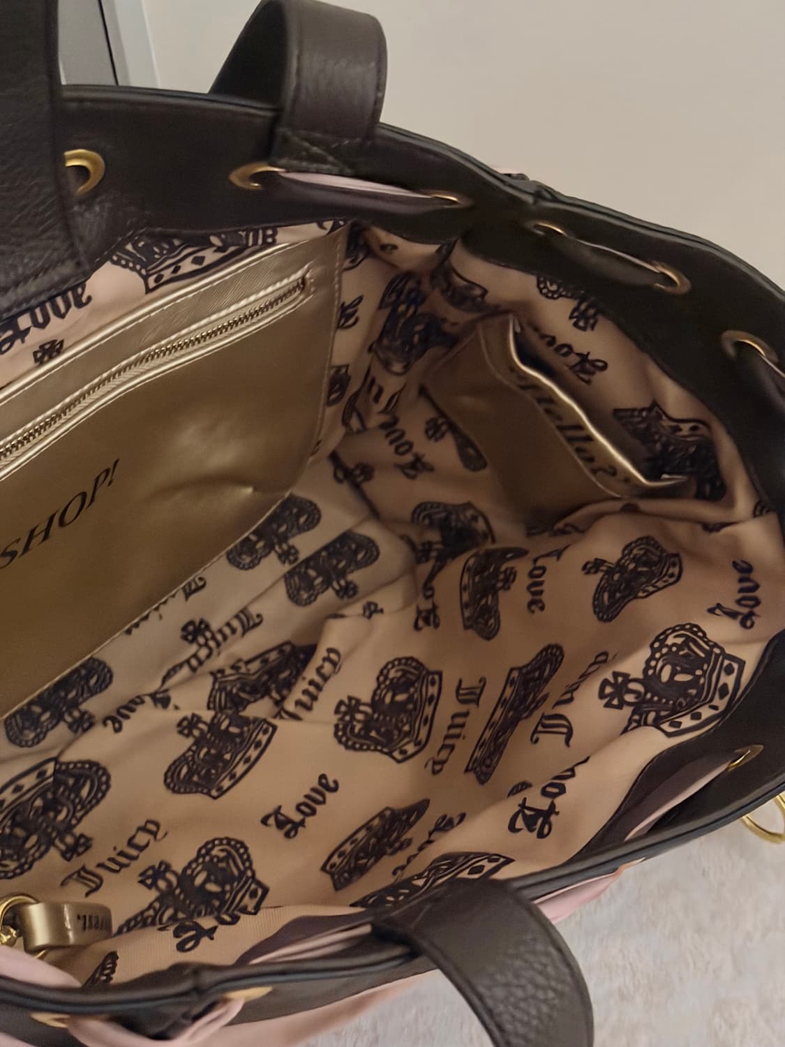 쥬시꾸뛰르 스코티독 데이드리머 토트백 빈티지 갸루 상품이미지6