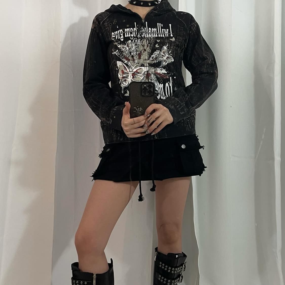 butterfly hood zip-up 상품이미지1