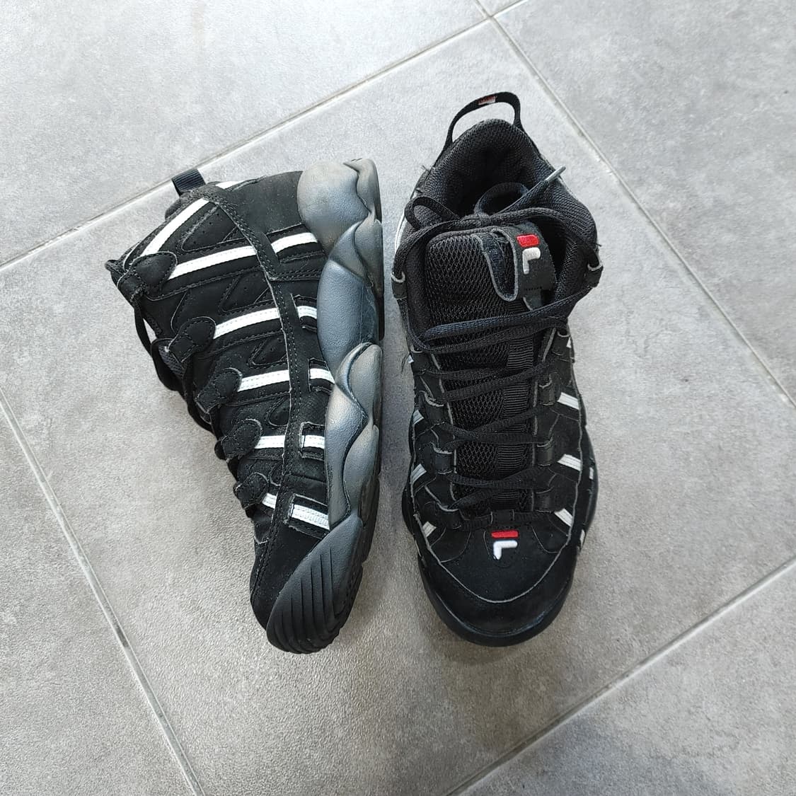 250 휠라 남성 블랙 빈티지 스파게티 운동화 상품이미지1