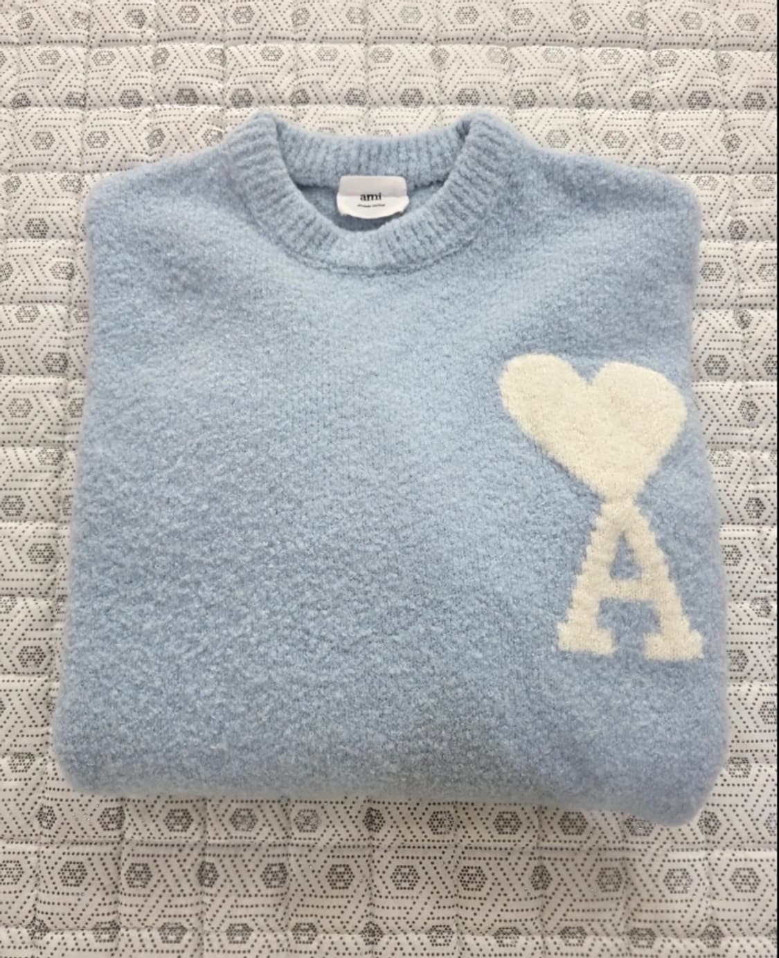 아미 AMI 빅하트 니트 하늘색 ~55반 상품이미지3