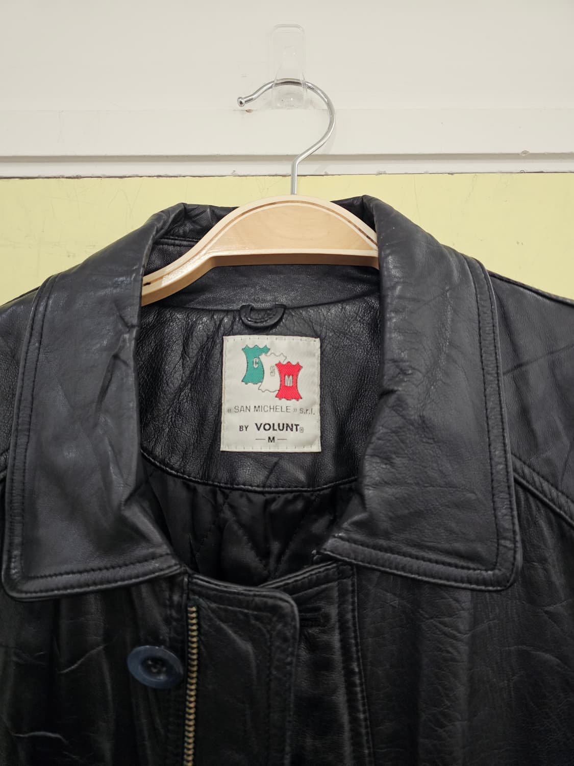 Italy 블랙 램스킨 자켓 상품이미지3