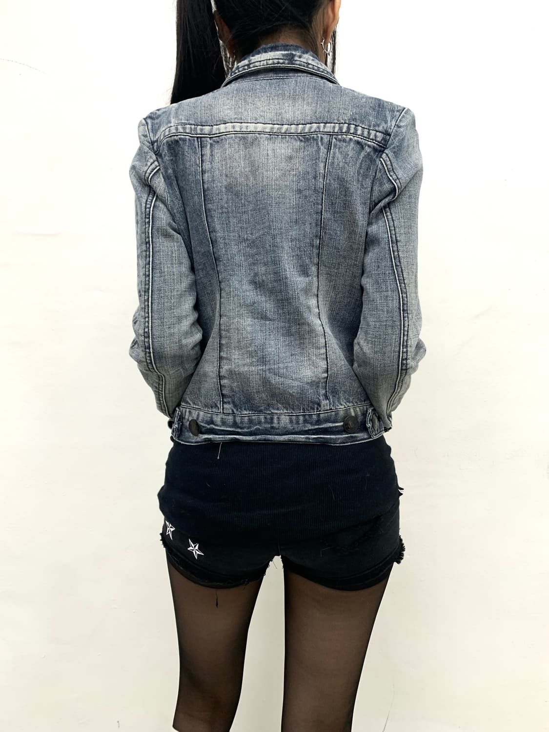 Leopard stud detail denim  상품이미지4