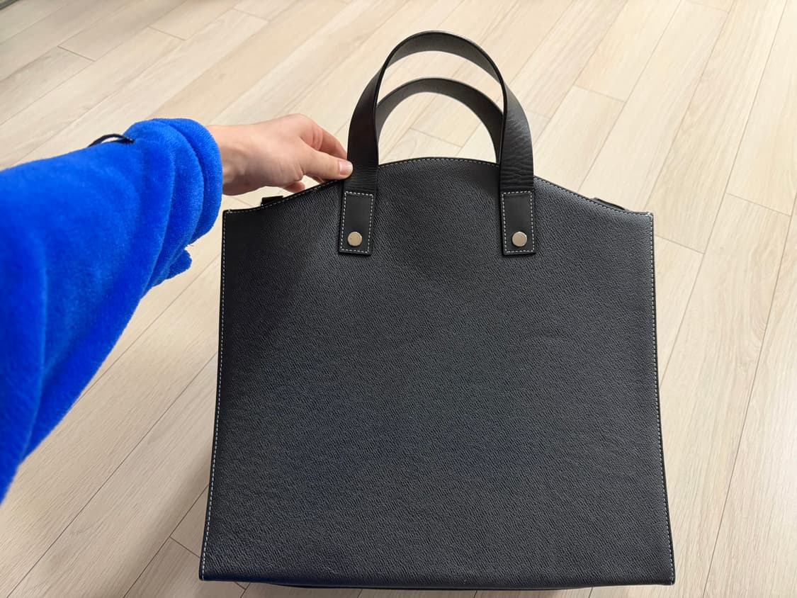 밈더워드로브 타이가 레더 아치 토트백 상품이미지2