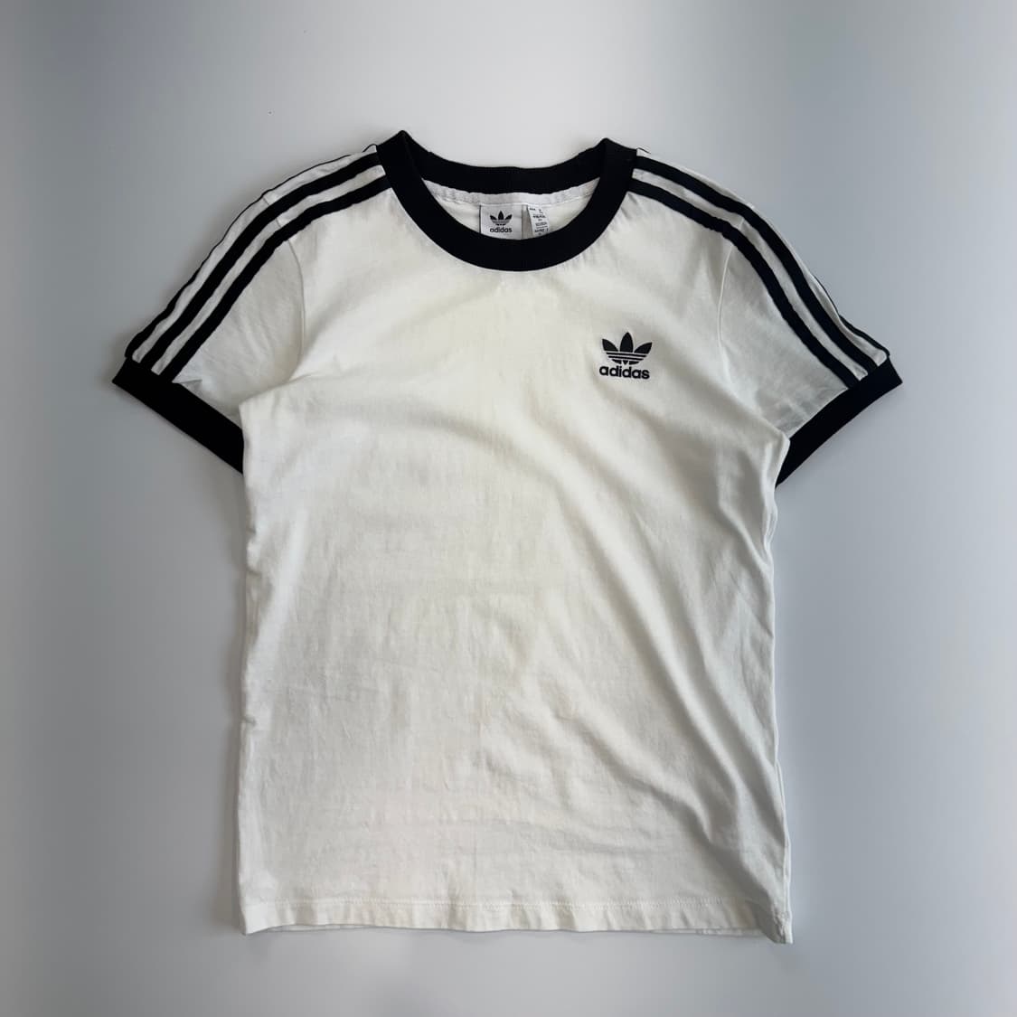 Adidas 아디다스 파이어로고 트랙탑 화이트 반팔 링거티  상품이미지3