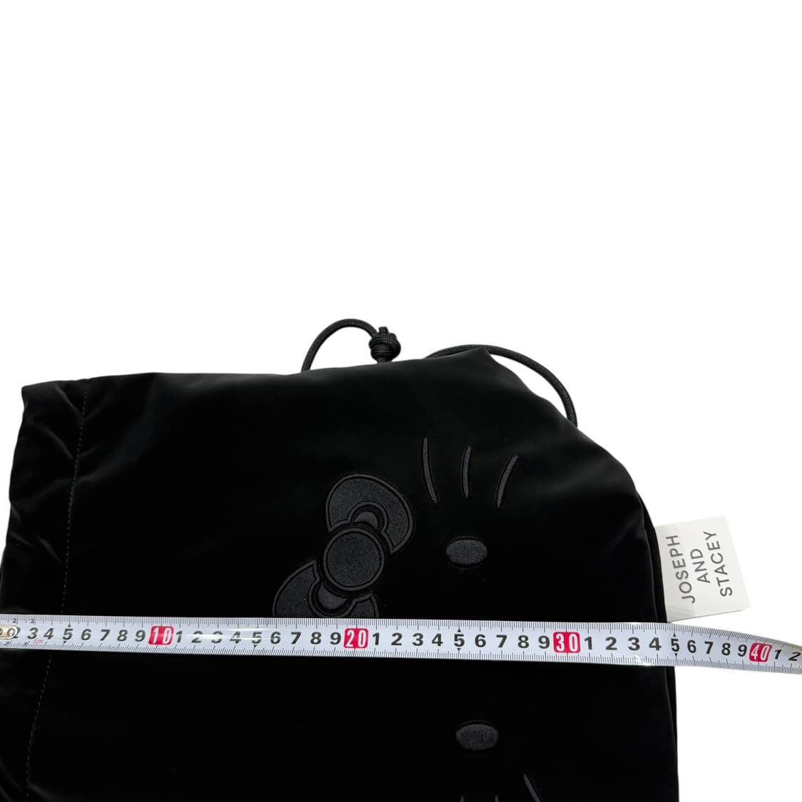 조셉앤스테이시 헬로키티 드로우 스트링 백팩 가방 블랙 상품이미지8
