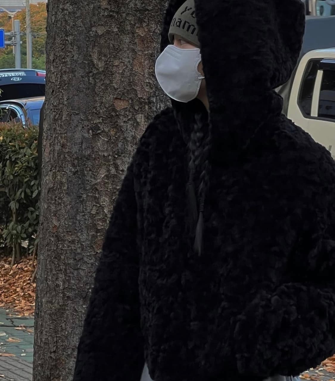 트리밍버드 퍼 후드집업 상품이미지2