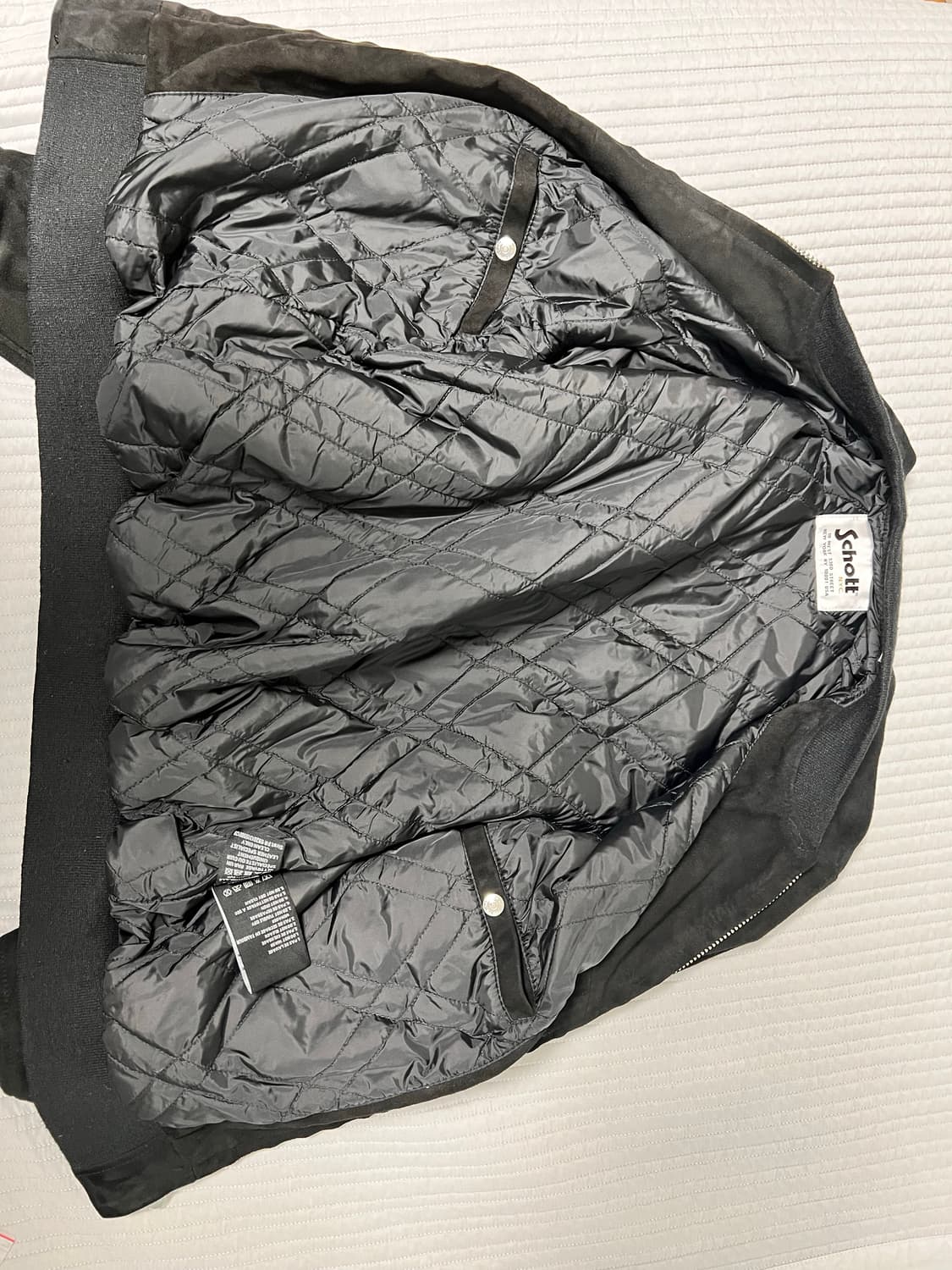 Schott 쇼트 suede 스웨이드 bomber jacket L 상품이미지3