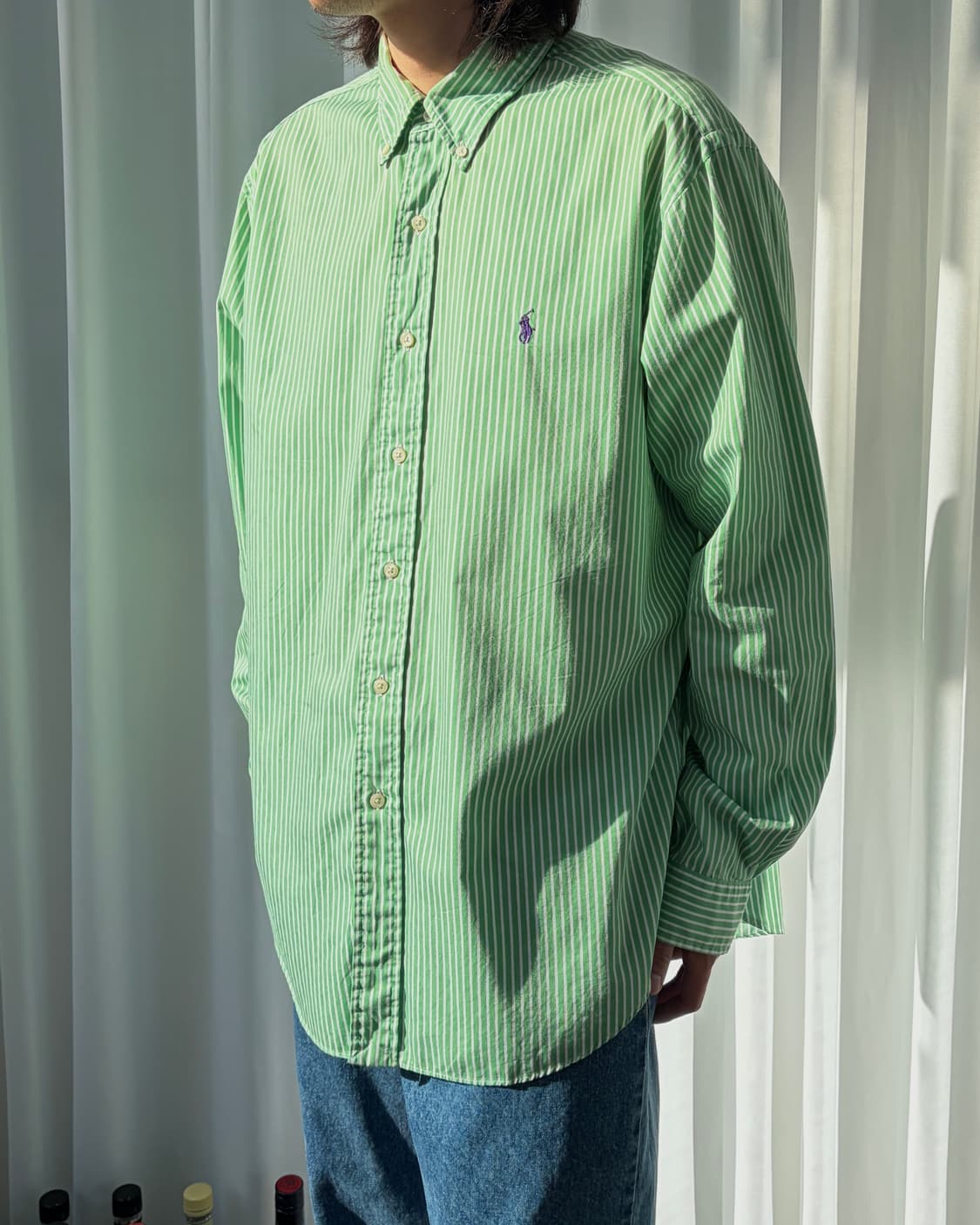 [XL]폴로 랄프로렌 클래식핏 스트라이프 포플린 셔츠 상품이미지1