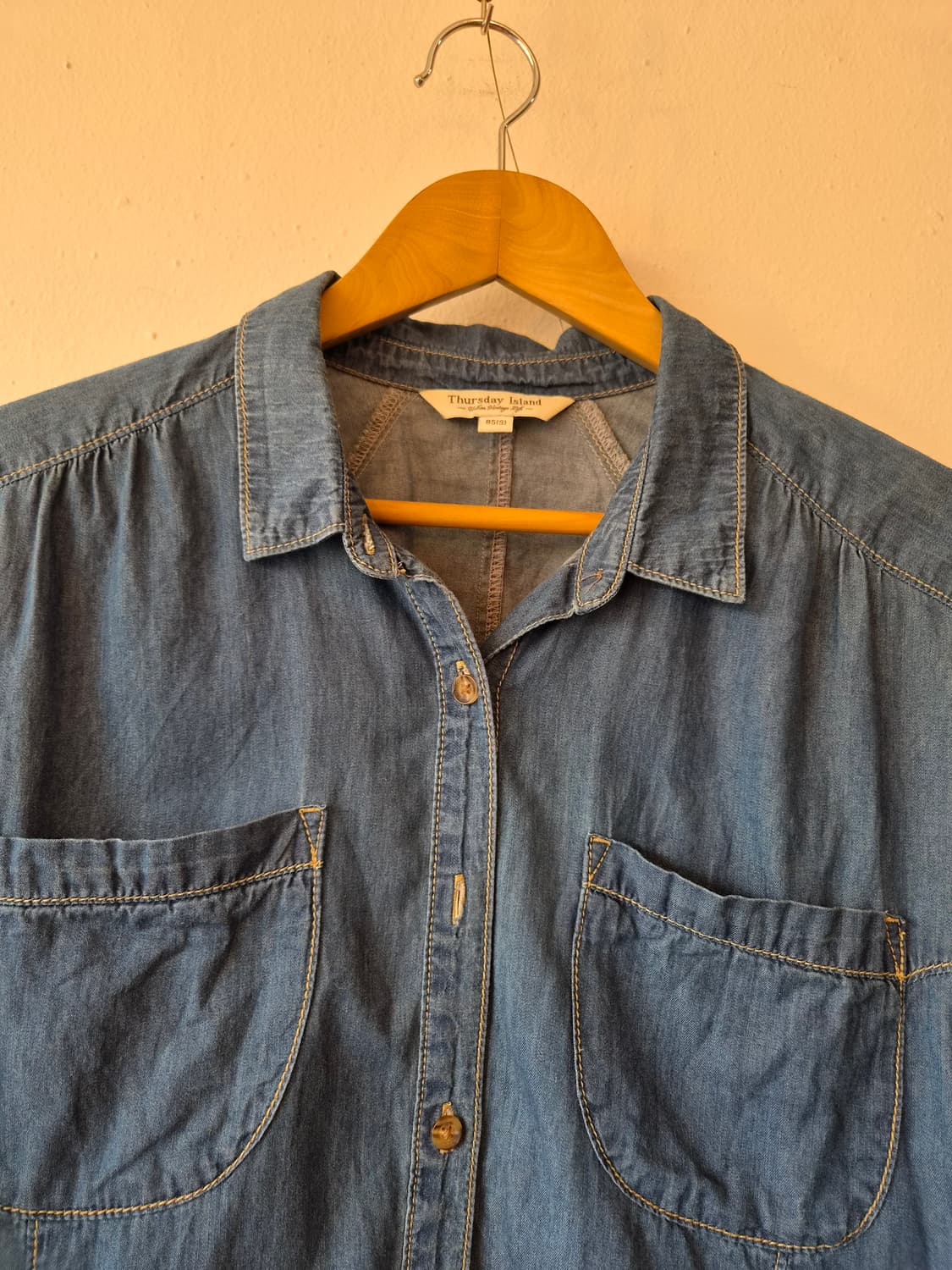 스데이아일랜드 여성 가오리핏인디고데님셔츠자켓 85S사이즈 상품이미지1