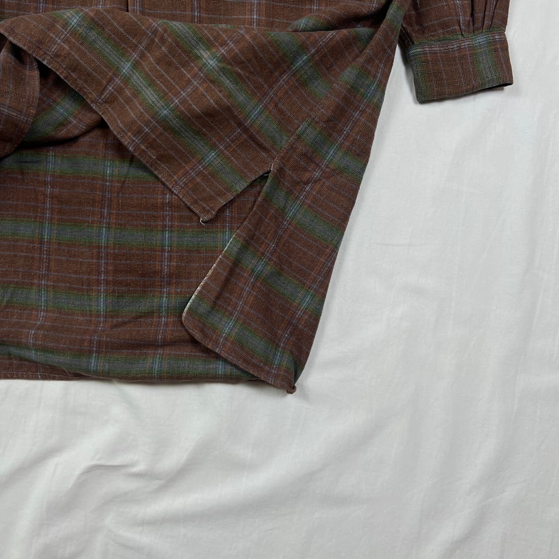 50‘s-60’s 프렌치 그랜드파 롱 체크셔츠 남방 상품이미지6