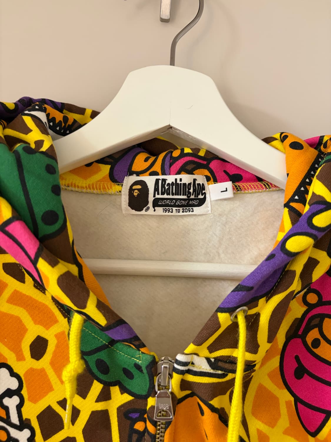 베이프 마일로 패턴 후드집업 상품이미지2